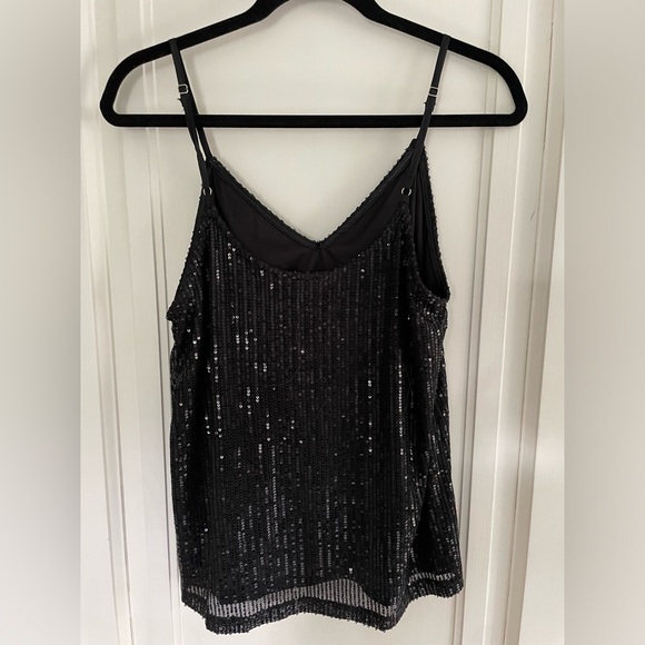 CJLA size medium black sequin tank - Picture 3 of 3